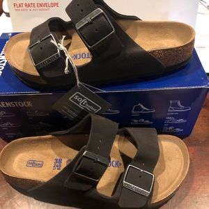 Birkenstock Arizona velvet grey 7 medium new